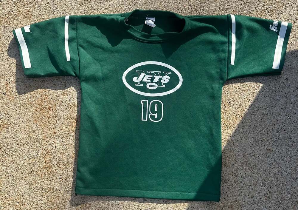 Vintage 90s New York Jets #19 Keyshawn Johnson Franklin Kids Football Jersey